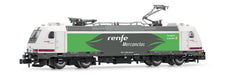 RENFE Elektrolokomotive 253, weiß-lila lackiert, „Transporte Sostenible“, Epoche VI, mit DCC-Decoder