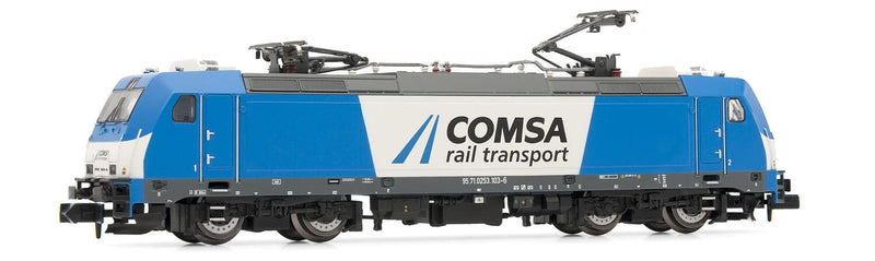 COMSA Elektrolokomotive 253, blau-weiß lackiert, Epoche VI