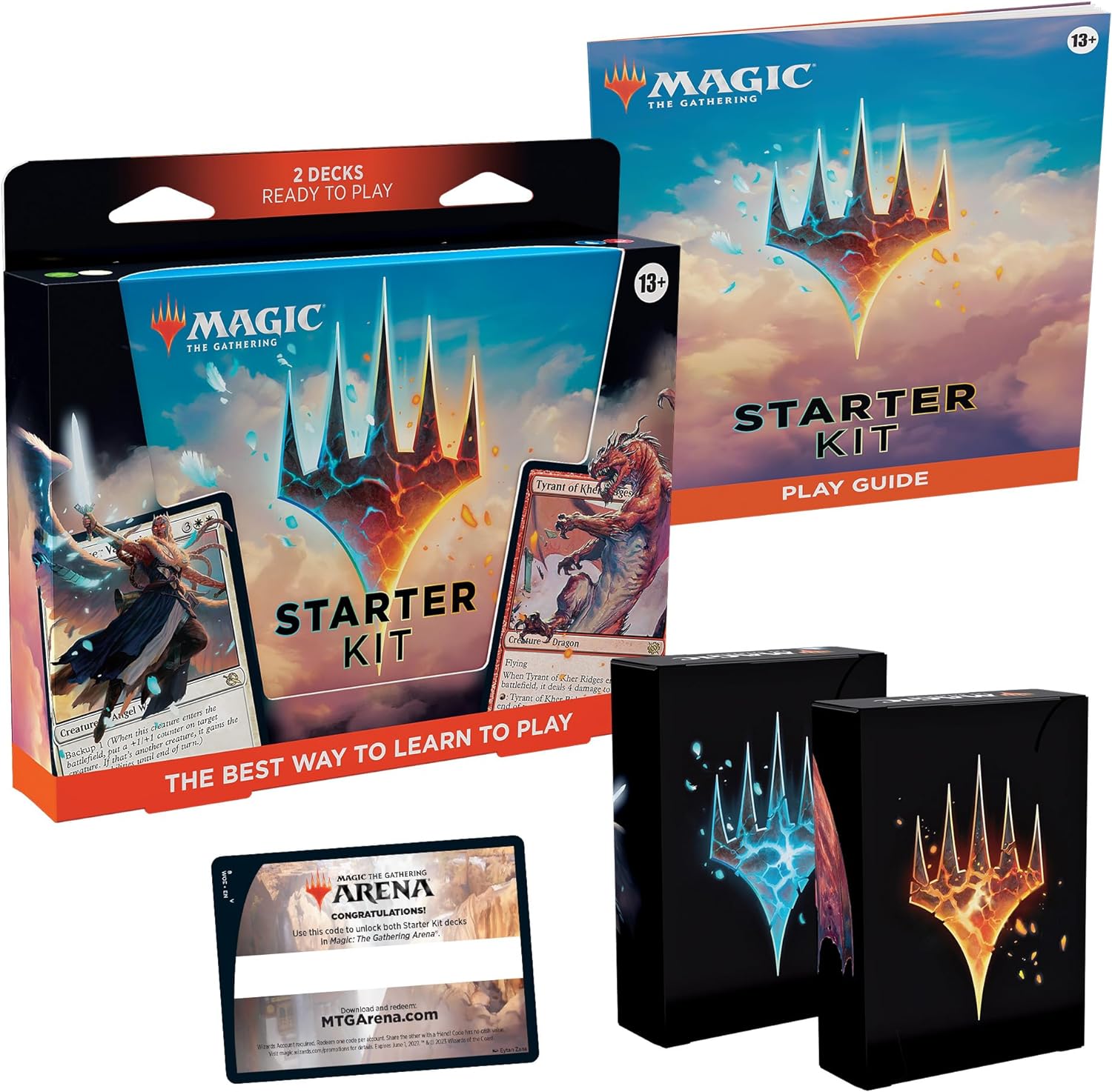 Magic: The Gathering 2023 Starter Kit - Learn to Play with 2 Ready-to-Play Decks + 2 Codes to Play Online (2-Player Fantasy Card Game)