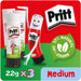 Pritt Glue Stick, Safe & Child-Friendly Craft Glue for Arts & Crafts Activities, Strong-Hold adhesive for School & Office Supplies, 22 g (Pack of 3