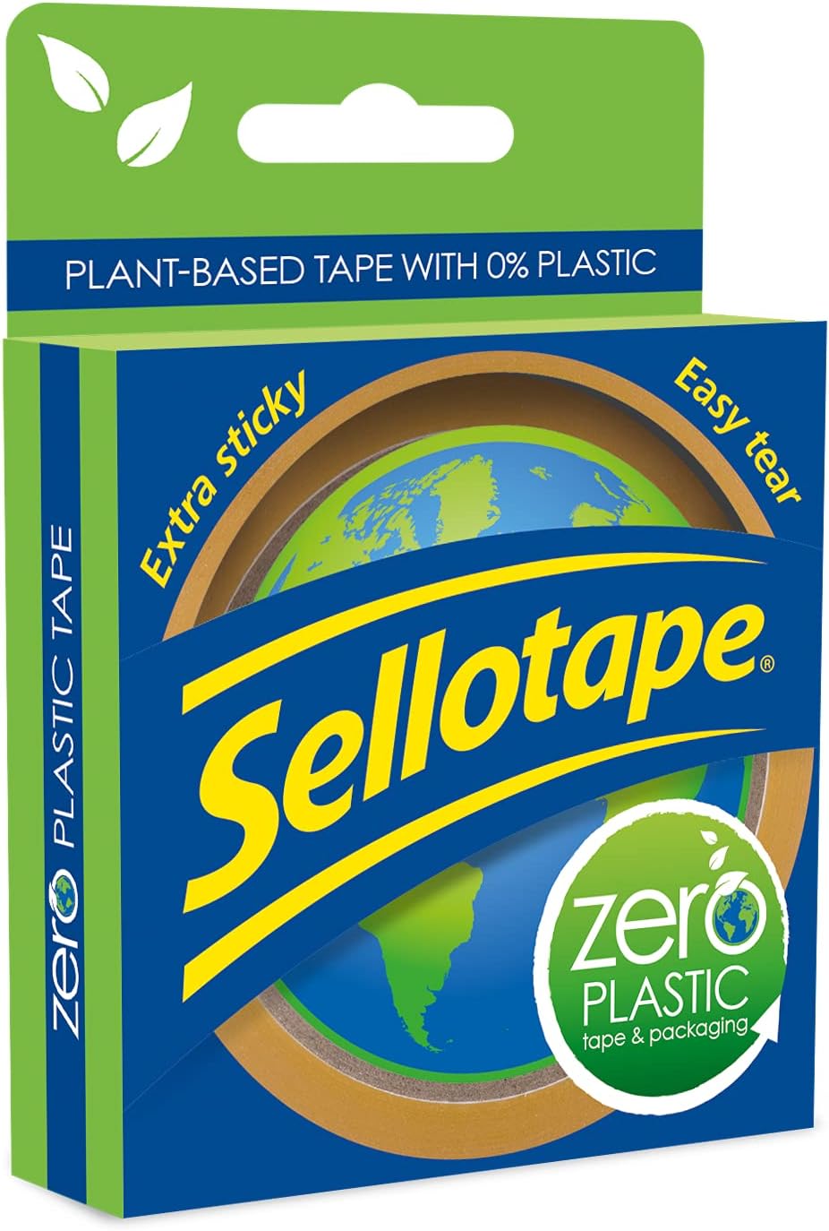 Sellotape Zero Plastic Tape, Multi-Purpose Clear Tape for Household Objects, Clear Packing Tape for Sticking Envelopes or Cards, Easy to Use Packaging Tape, 24mmx30m