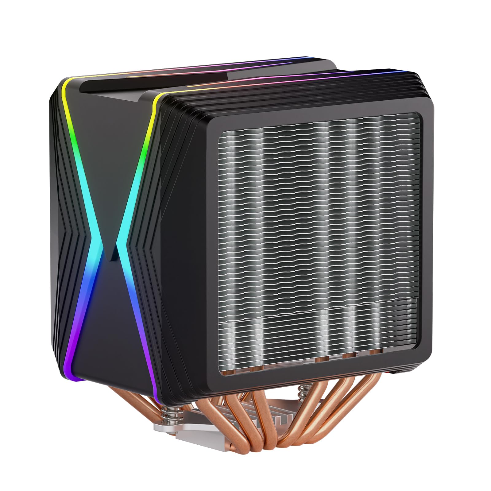 Redragon C218 Dual Tower CPU Air Cooler, A-RGB CPU Cooling Fan, 120mm PWM Low Noise, 6 Heat Pipes Aluminium Heatsink PBT Shell Cover, for Intel 1700/115X/1200, AMD AM4/AM5