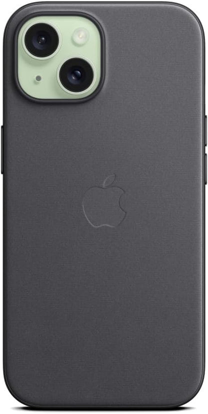 Apple - Back Cover For Mobile Phone - Magsafe Compatibility - Microtwill, Finewoven - Black - For Iphone 15