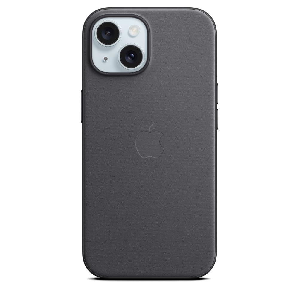 Apple - Back Cover For Mobile Phone - Magsafe Compatibility - Microtwill, Finewoven - Black - For Iphone 15