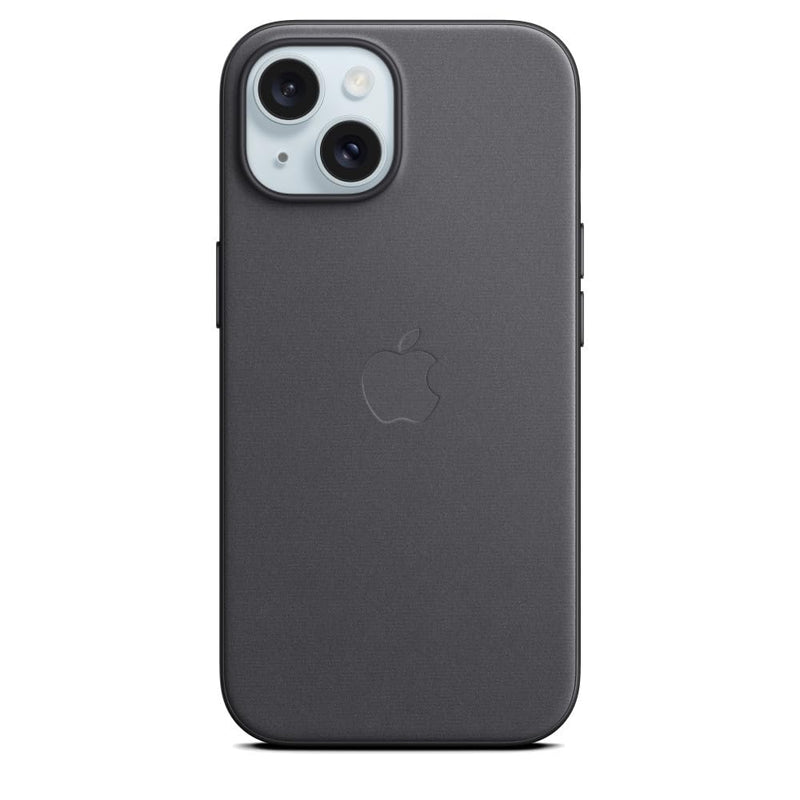 Apple - Back Cover For Mobile Phone - Magsafe Compatibility - Microtwill, Finewoven - Black - For Iphone 15