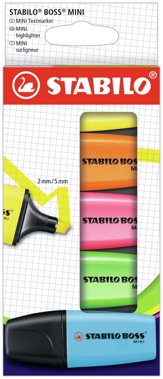 Highlighter - STABILO BOSS MINI - Pack of 5