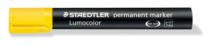 STAEDTLER Lumocolor Permanent Marker 350-1 Chisel Tip- Yellow (Pack of 10