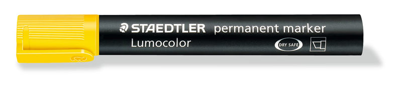 STAEDTLER Lumocolor Permanent Marker 350-1 Chisel Tip- Yellow (Pack of 10