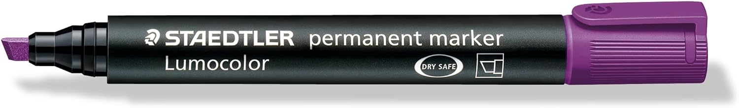Staedtler Lumocolor Permanent Marker 350-6 Chisel Tip - Violet (Pack of 10