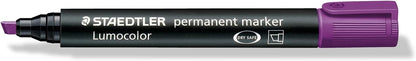 Staedtler Lumocolor Permanent Marker 350-6 Chisel Tip - Violet (Pack of 10
