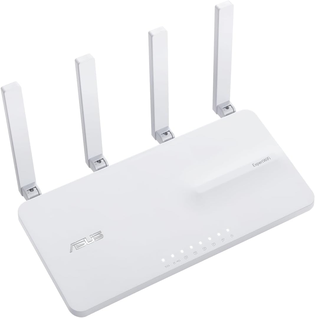 ASUS ExpertWiFi EBR63 (AX3000), All-in-One Access Point with Router, Switch and Security Gateway, Supports up to 5 SSIDs and VLAN, Customized Guest Portal, Commercial-grade Network Security