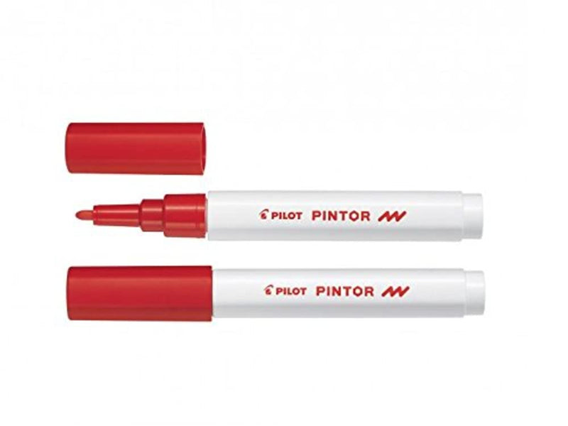 Pilot Pintor Fine Line Bullet Paint Marker 2.9mm Tip- Red (Pack of 6) 1 count (Pack of 6) Red Box