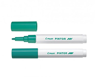 Pilot Pintor Fine Line Bullet Paint Marker 2.9mm Tip- Green (Pack of 6
