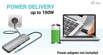 USB-C METAL NANO 2X HDMI DOCKING STATION + PD 100W