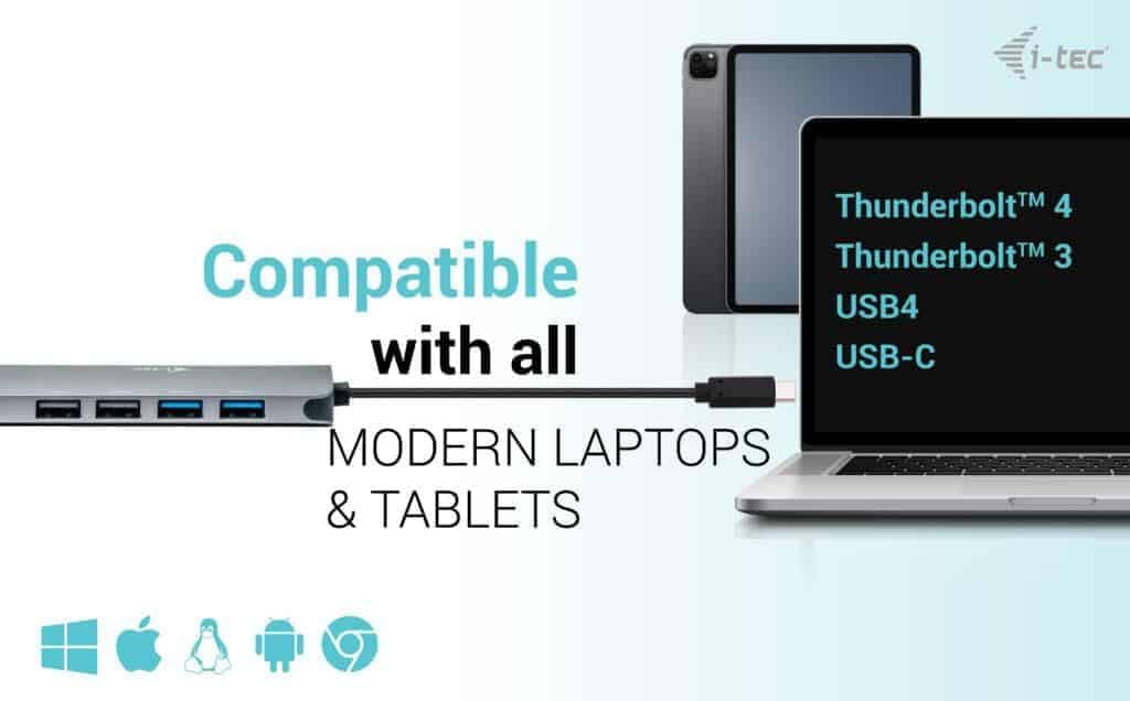 USB-C METAL NANO 2X HDMI DOCKING STATION + PD 100W
