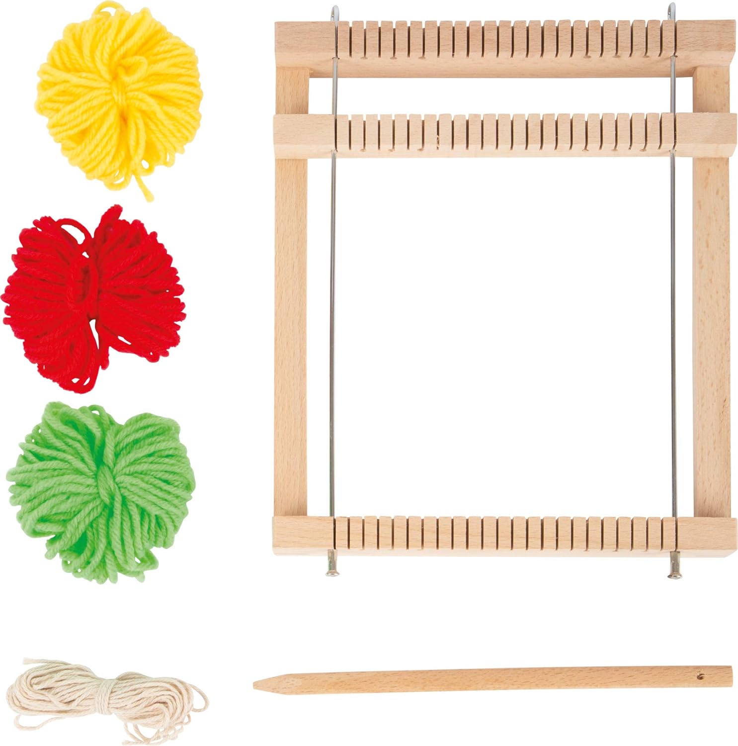 small foot 6889 "Compact" wooden weaving frame, incl. reversible comb and wool, from 6 years old