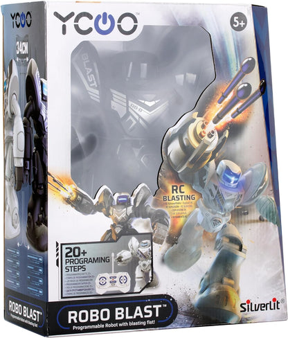 Silverlit YCOO - Robo Blast Black - Remote Control Robot - Shooting Function - Music Included - Dance Function XXL Robot