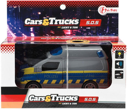 Toi-Toys s.O.S. Junior Police Bus 8 x 13.5 cm Diecast Grey (DE