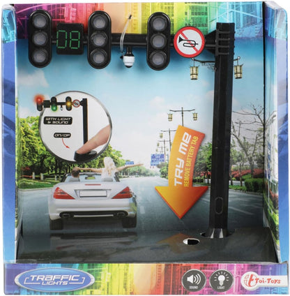 Toi-Toys - Verkeerslicht Boven de Weg met Licht en Geluid