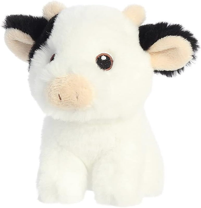AURORA, 35072, Eco Nation Mini Cow, 5In, Soft Toy, Black & White
