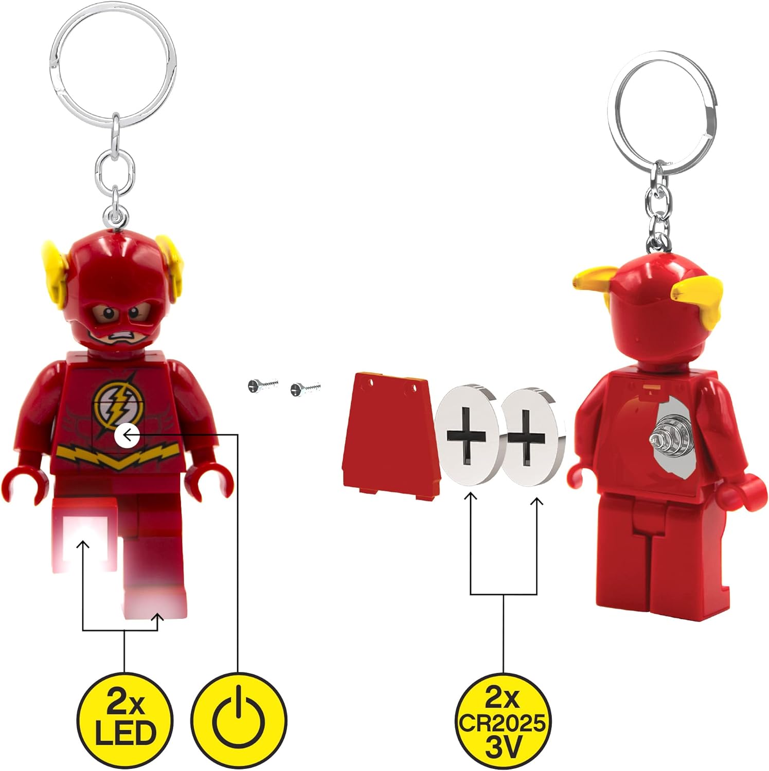 LEGO DC Super Heroes Keychain Light - The Flash - 3 Inch Tall Figure (KE65H