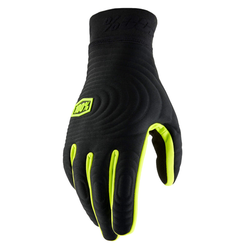 100% GUANTES BRISKER XTREME NEGRO/AMARILLO FLUOR ·