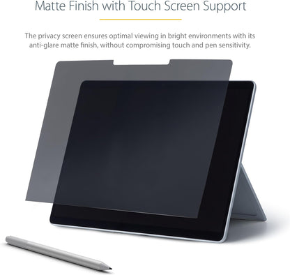 StarTech.com 13.5-inch Surface Laptop/Surface Book Privacy Screen, Anti-Glare Privacy Filter with 51% Blue Light Reduction, Monitor Screen Protector, Matte Finish (135S-PRIVACY-SCREEN