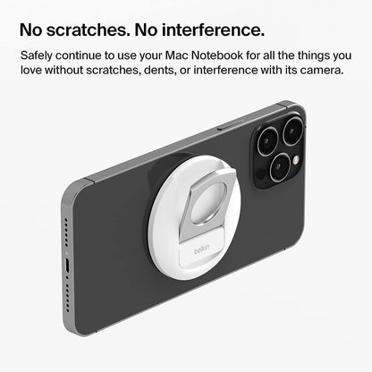 Belkin iPhone MagSafe Camera Mount for MacBook, Magnetic iPhone Continuity Camera Mount, Turn iPhone to Webcam, Compatible with MacBook Pro, Air, iPhone 15, 14, 13, 12 series with ring grip