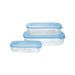 Tontarelli Set of 3 Rectangular Fridge Box with Ocean Lid