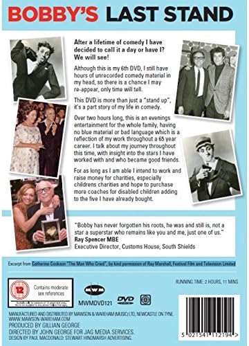 Bobbys Last Stand An Audience With Bobby Pattinson (Dvd)