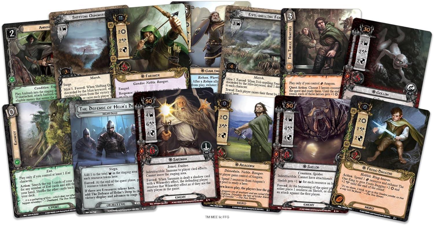 Fantasy Flight Games | The Lord of the Rings LCG: The Two Towers Saga Expansion | Card Game | Ages 14+ | 1-4 Players | 30 Minutes Playing Time