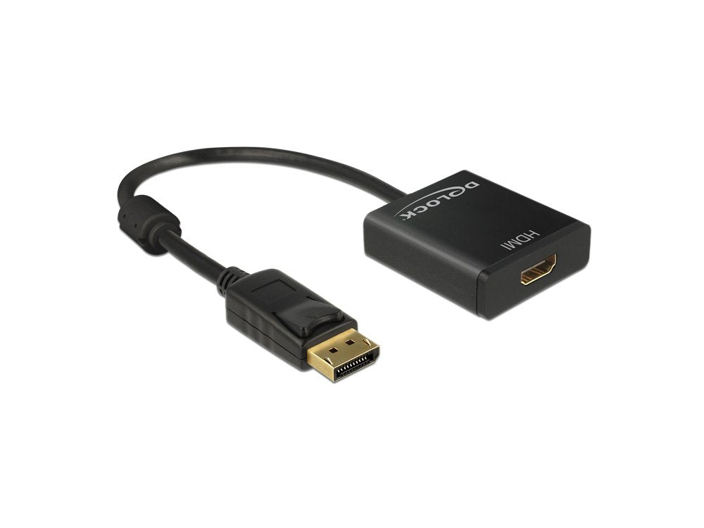 Delock Adapter DisplayPort 1.2 Male to HDMI Female 4K Active Black