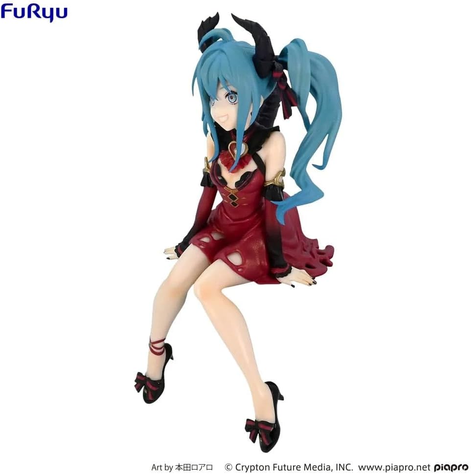 Good Smile Company Furyu HATSUNE MIKU - Villain Couleur Rouge - Statuette Noodle Stopper 16cm
