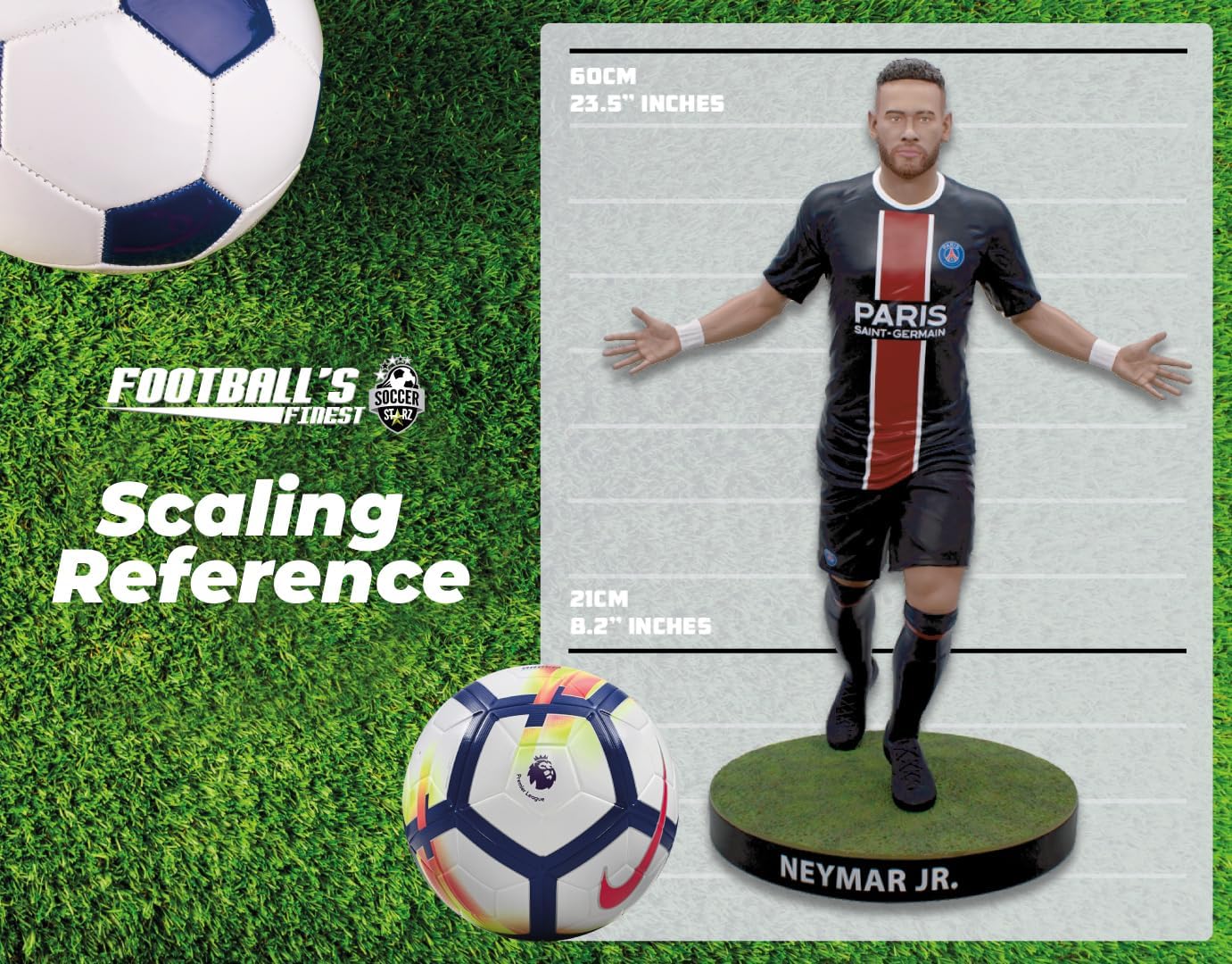 SoccerStarz Footballs Finest - Paris Saint-Germain (Neymar Jr) 60cm Resin Statue