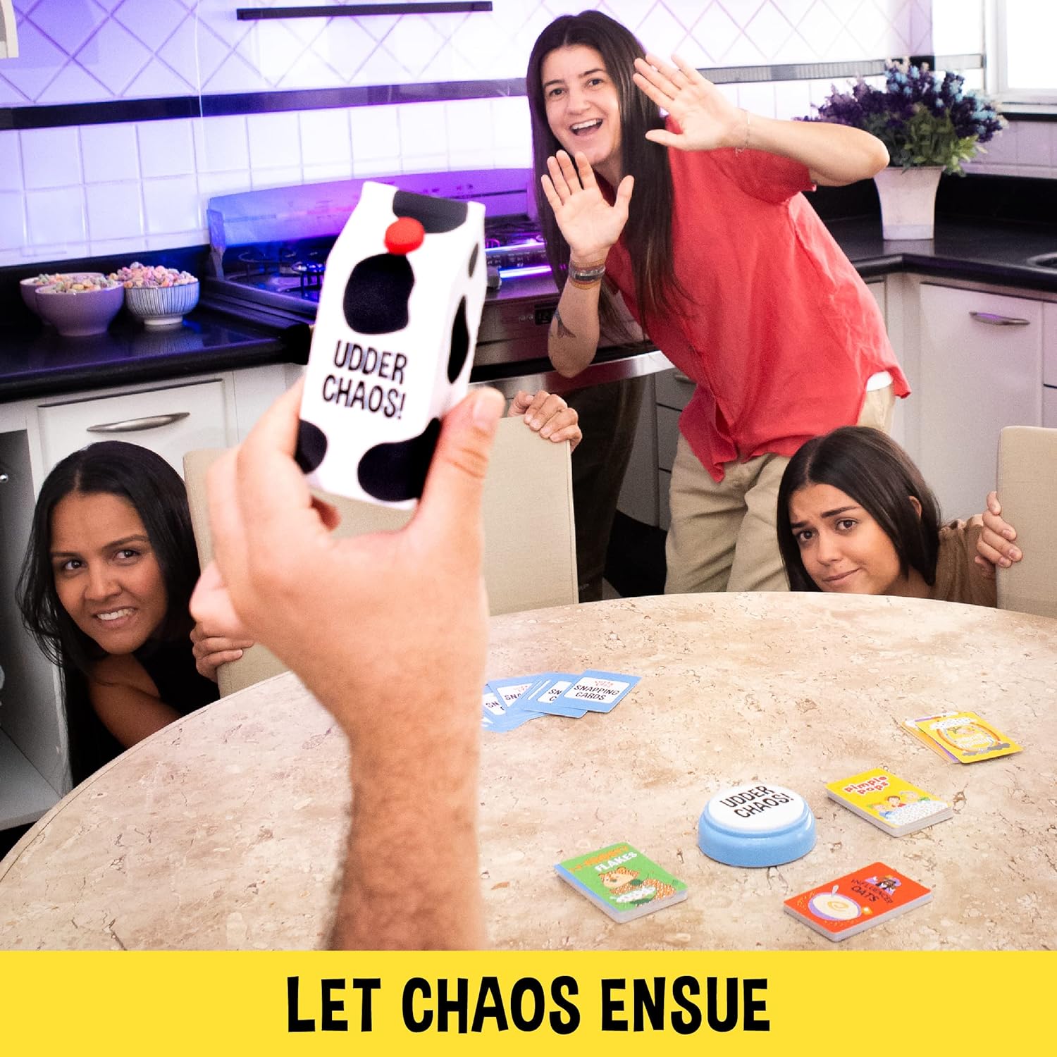 Cereal Snap: The Lighting Fast Matching & Throwing Game | 3-16 Players | Family Party Game for Teens & Kids, Comes with A Squishy Milk Carton, Active Family Card Game