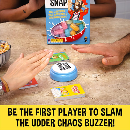 Cereal Snap: The Lighting Fast Matching & Throwing Game | 3-16 Players | Family Party Game for Teens & Kids, Comes with A Squishy Milk Carton, Active Family Card Game