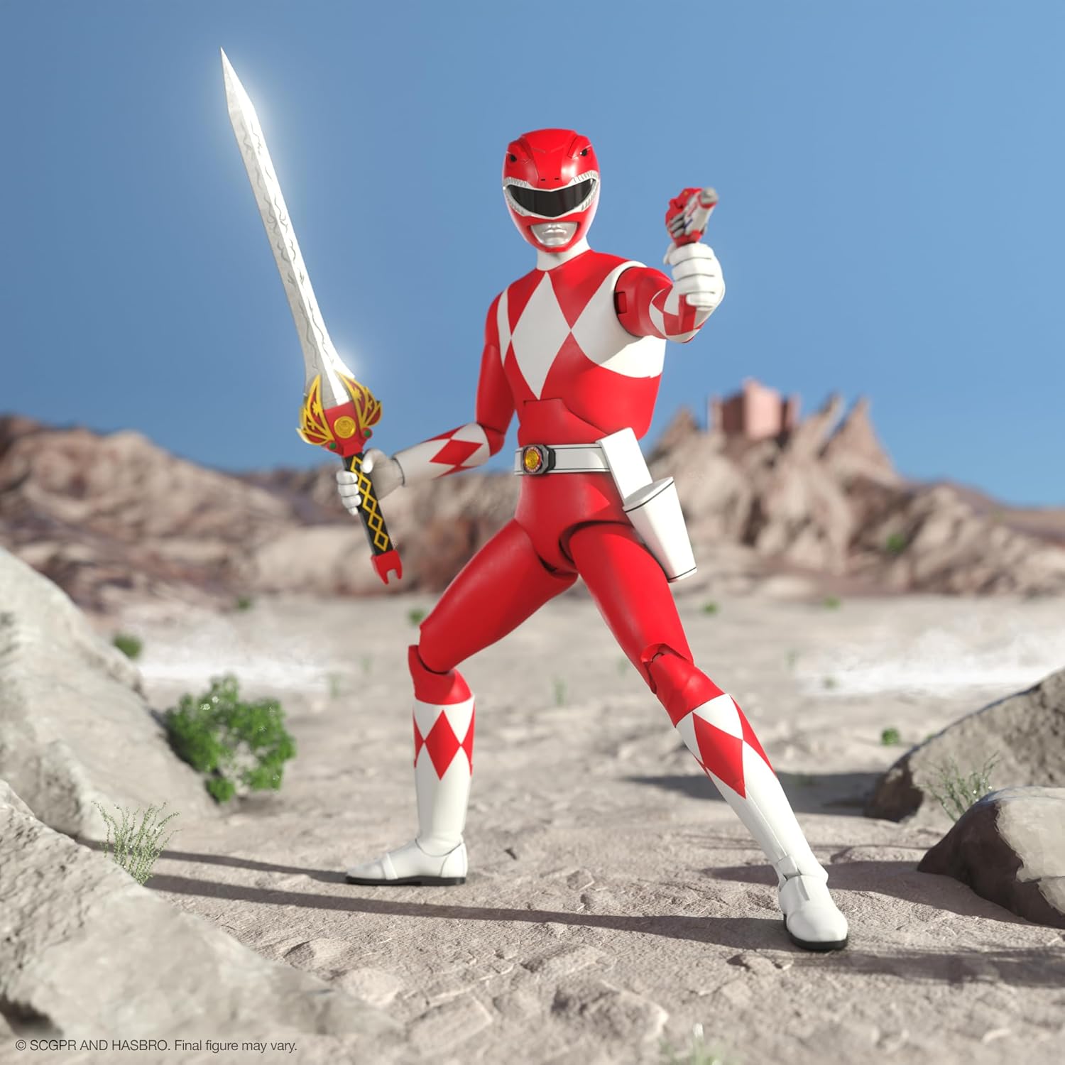 Super7 ULTIMATES! Mighty Morphin Power Rangers Red Ranger - 7" Power Rangers Action Figure with Accessories Classic TV Show Collectibles Red Ranger - Wave 2