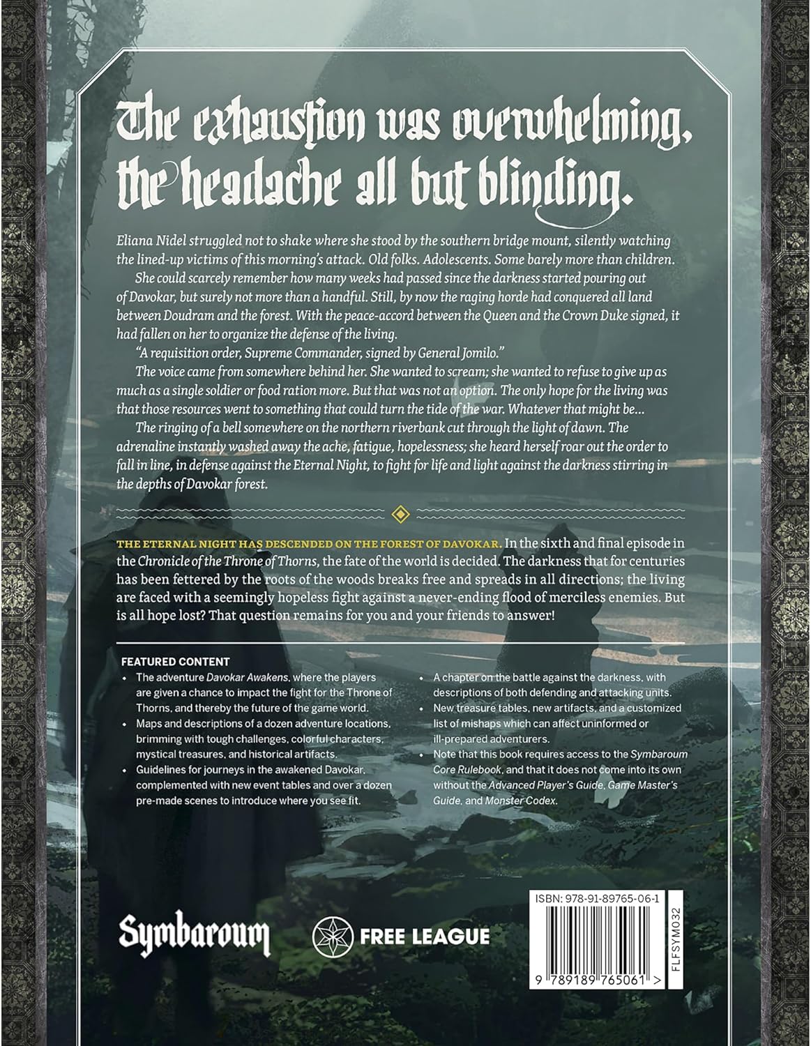 Free League Publishing: Symbaroum - Davokar Awakens - Expansion Hardcover Book, Roleplaying Game, 6th & Final Episode