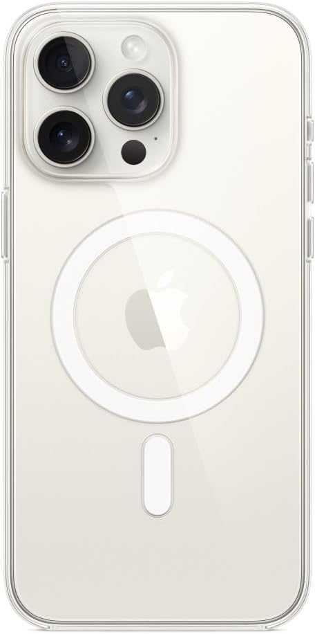 Apple - Back Cover For Mobile Phone - Magsafe Compatibility - Polycarbonate - Clear - For Iphone 15 Pro Max