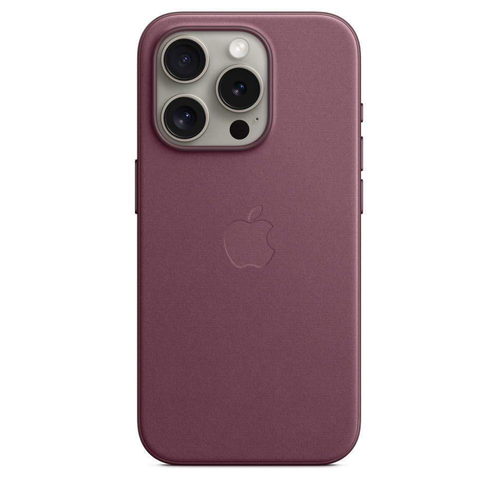 Apple - Back Cover For Mobile Phone - Magsafe Compatibility - Microtwill, Finewoven - Mulberry - For Iphone 15 Pro