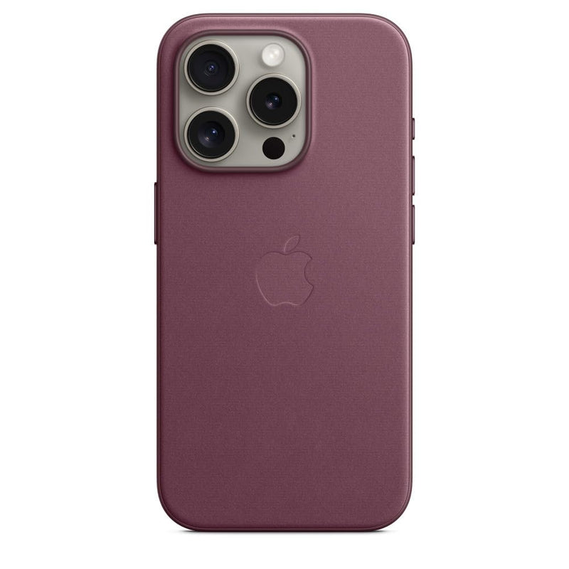 Apple - Back Cover For Mobile Phone - Magsafe Compatibility - Microtwill, Finewoven - Mulberry - For Iphone 15 Pro