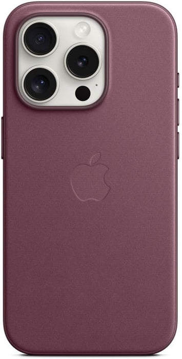 Apple - Back Cover For Mobile Phone - Magsafe Compatibility - Microtwill, Finewoven - Mulberry - For Iphone 15 Pro