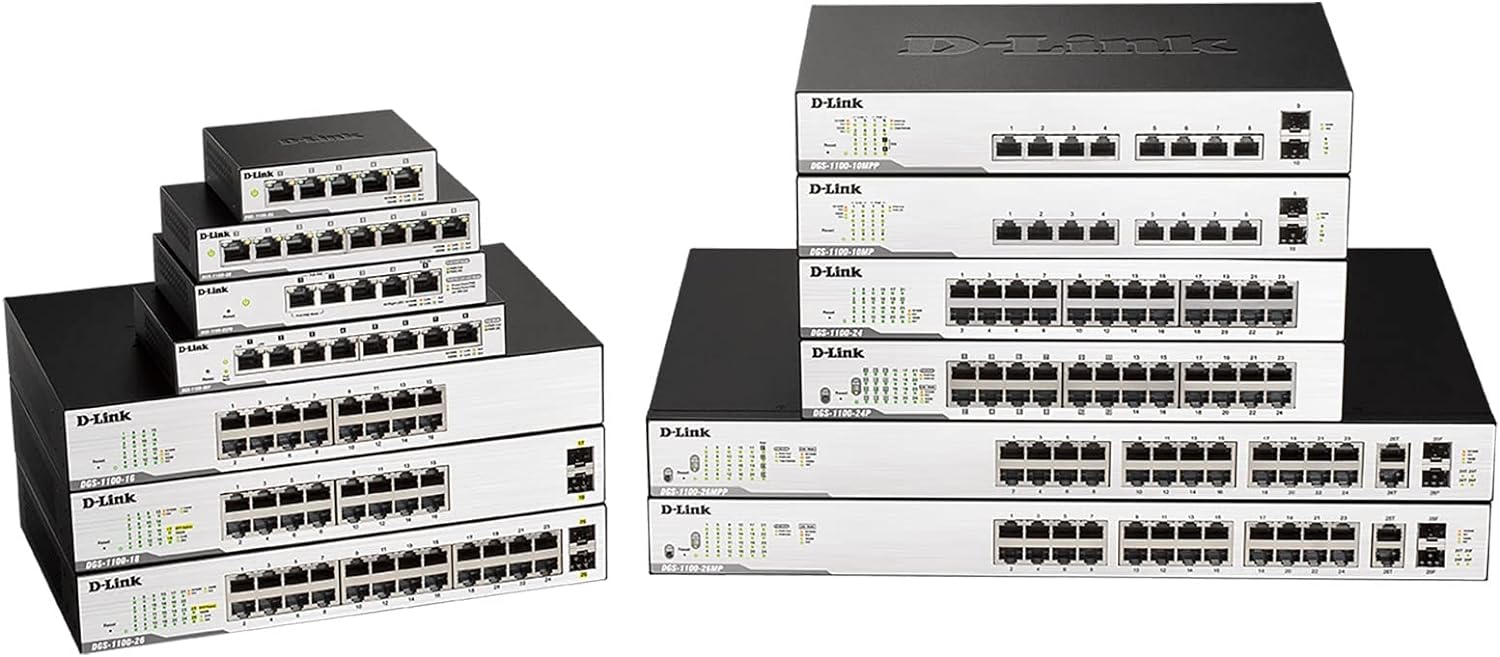 D-Link DGS 1100-08PV2 - Switch - Smart - 8 x 10/100/1000 (PoE) - Desktop - PoE (64 W