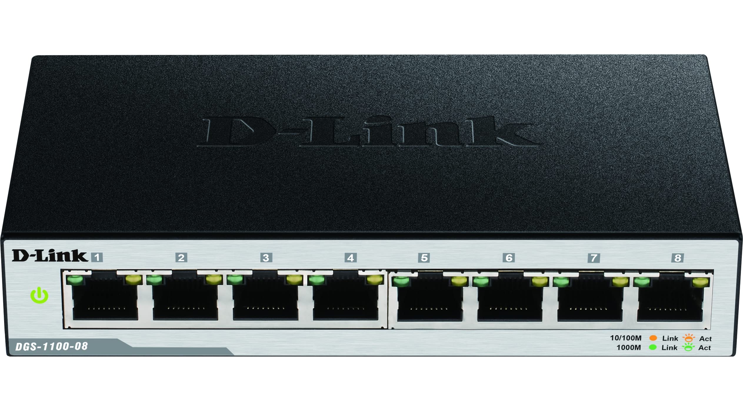 D-Link DGS 1100-08PV2 - Switch - Smart - 8 x 10/100/1000 (PoE) - Desktop - PoE (64 W
