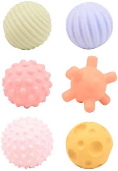 Happy World bio plastic motoriek en zintuig ballen 6 in doo