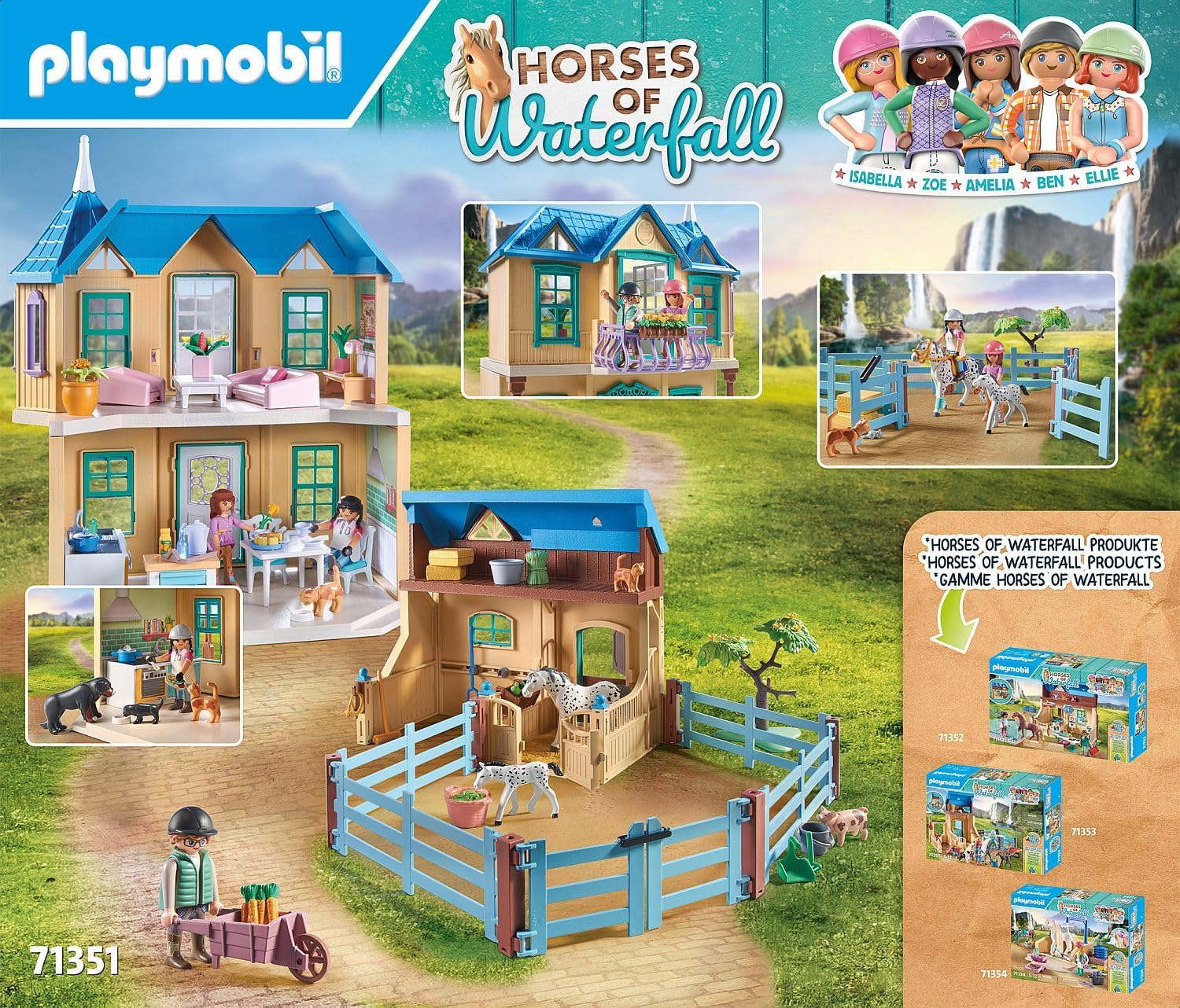 Playmobil 71357 Horses of Waterfall - Farrier Ben and Archilles, Horse Toy, Fun Imaginative Role-Play, PlaySets Suitable for Children Ages 4+