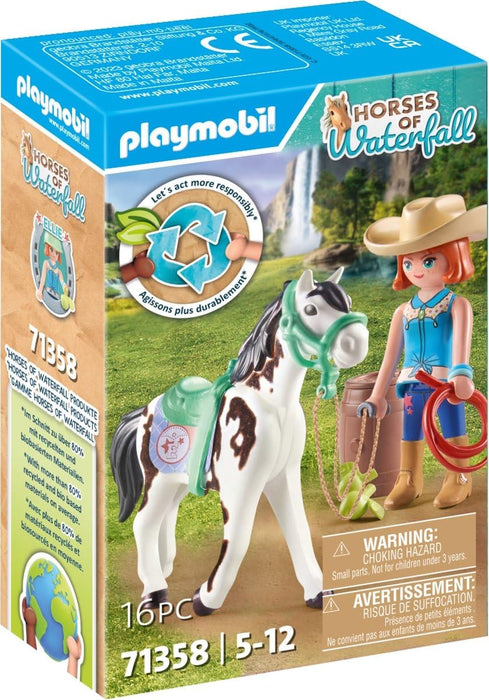 Playmobil 71358 Horses of Waterfall - Feeding Time with Ellie and Sawdust, Horse Toy, Fun Imaginative Role-Play, PlaySets Suitable for Children Ages 4+