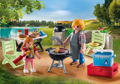 Playmobil 71427 Family Fun Barbeque, Outdoor Toy and Imaginative Role-Play, PlaySets Suitable for Children Ages 4+