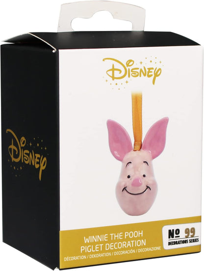 Disney Winnie The Pooh Hanging Tree Decoration - Piglet - 7.4cm x 4.8cm x 5.7cm - Ornament - Disney Christmas Tree Decorations - Disney Gifts For Adults Pink One Size