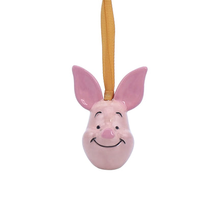 Disney Winnie The Pooh Hanging Tree Decoration - Piglet - 7.4cm x 4.8cm x 5.7cm - Ornament - Disney Christmas Tree Decorations - Disney Gifts For Adults Pink One Size